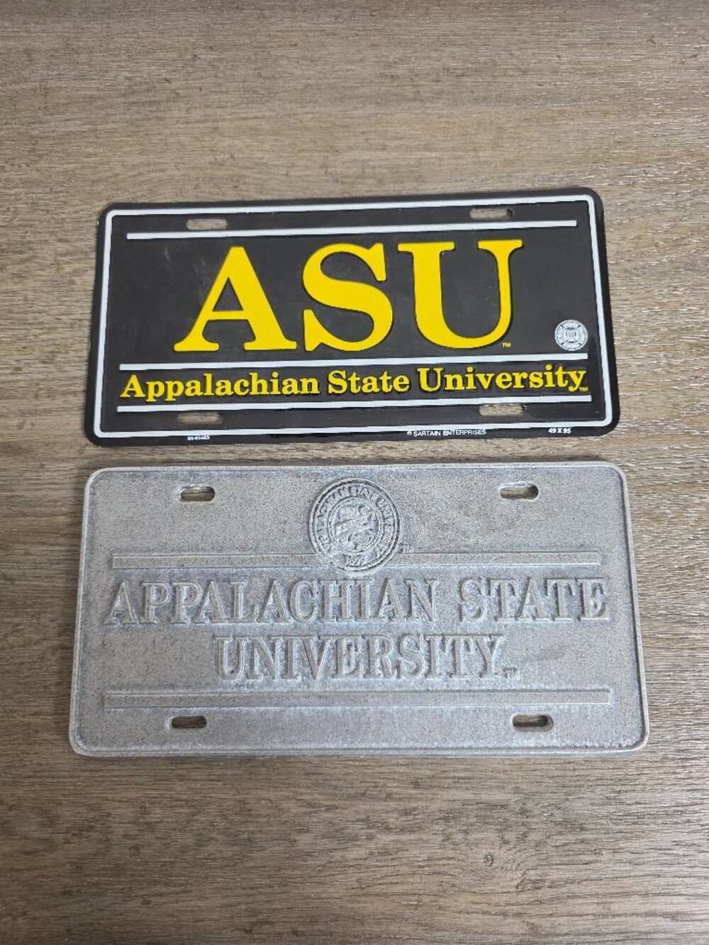 Set of Two (2) ASU Vanity License Plates - Appalachian State University